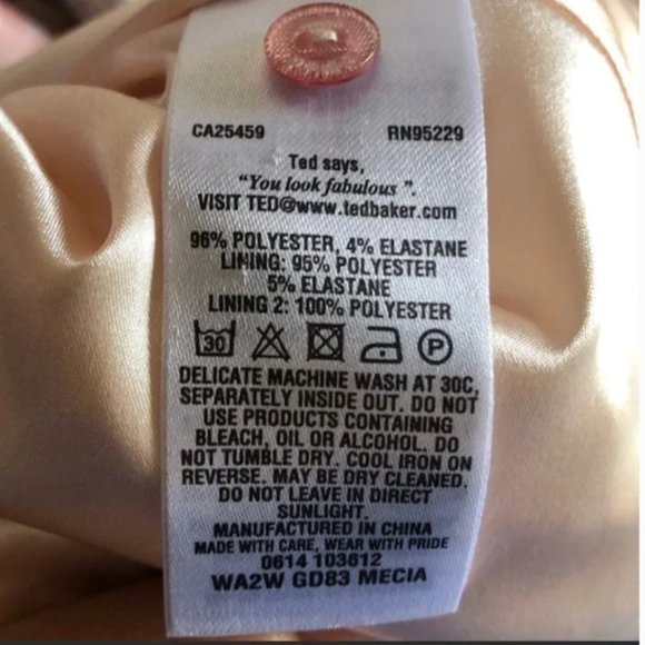 ted baker mecia sequin print dress size 3 nwt - Picture 11 of 11